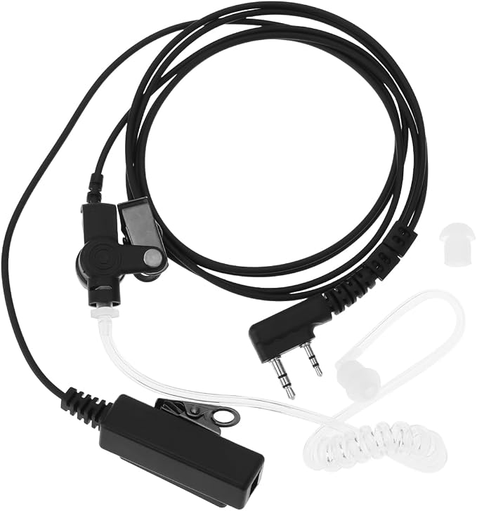 Acoustic-tube security earpiece for two-way radio